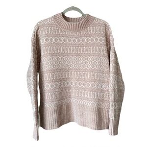 Rachel Zoe Women's Soft Pink Patterned Knit Sweater